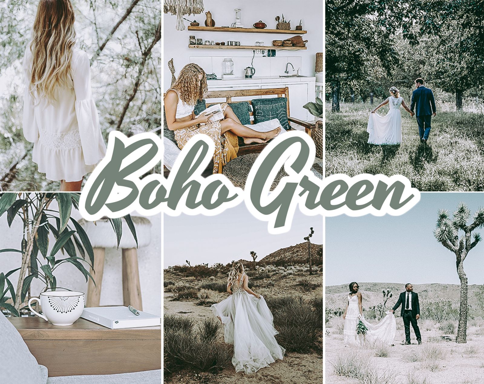 Boho Green Lightroom presets
