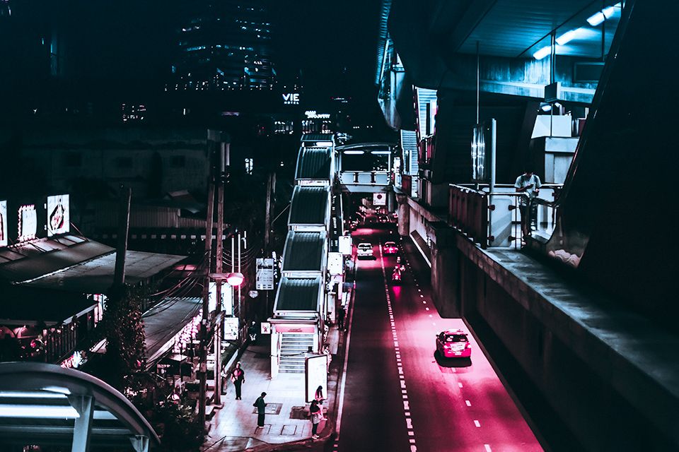Neon photo 5 edited with Brilliant Neon Lights preset – after