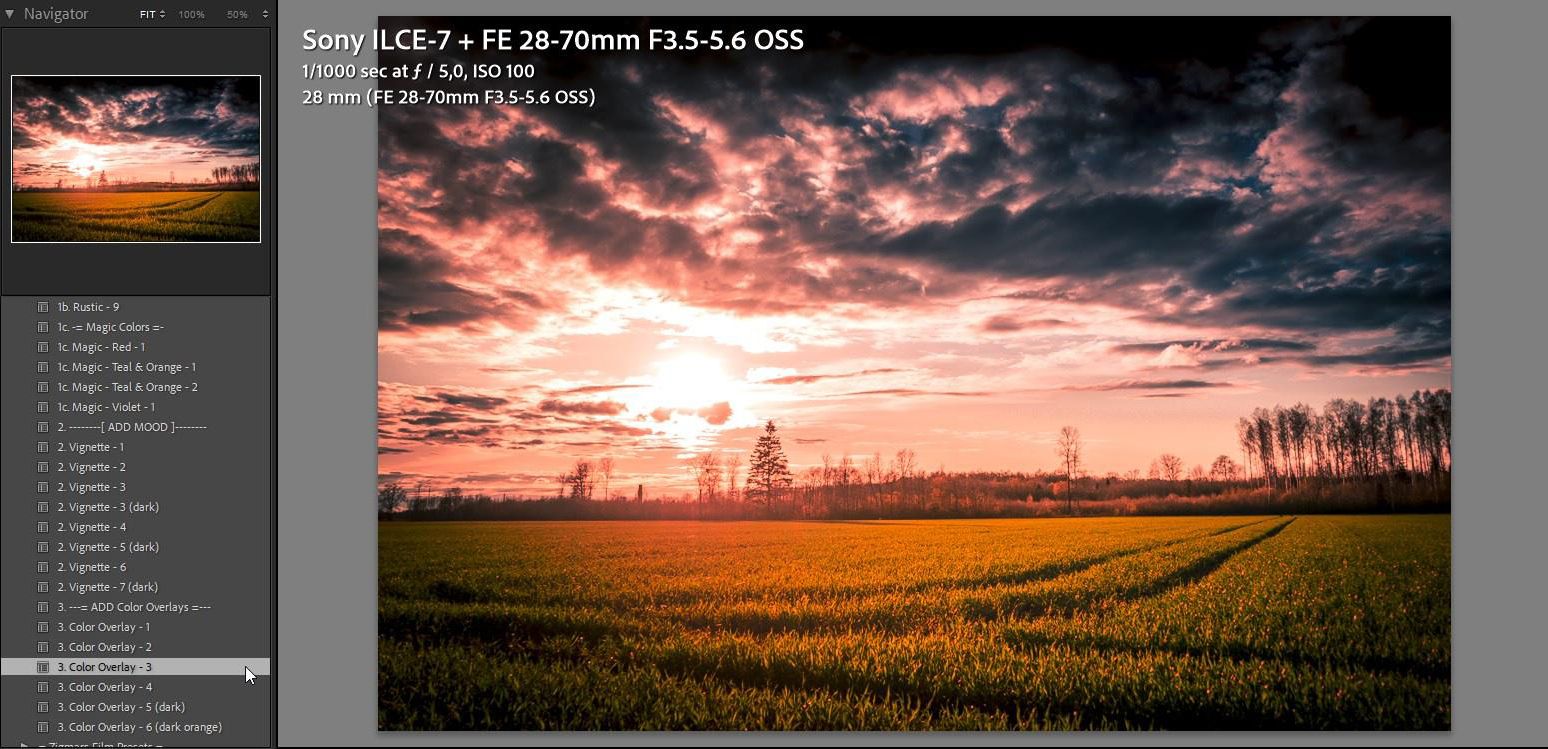 Photo after the 3. Color Overlay – 1 preset in Lightroom