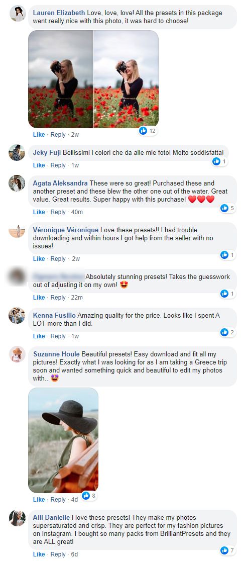 Customer feedback message